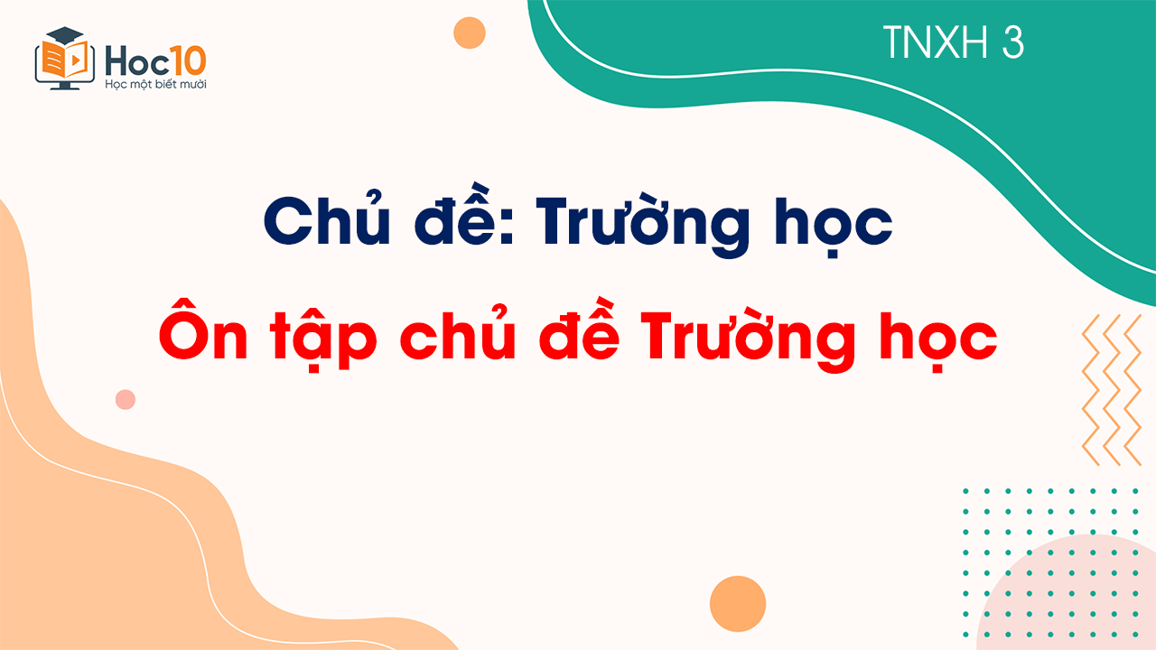 Chủ đề 2 - Ôn tập chủ đề Trường học